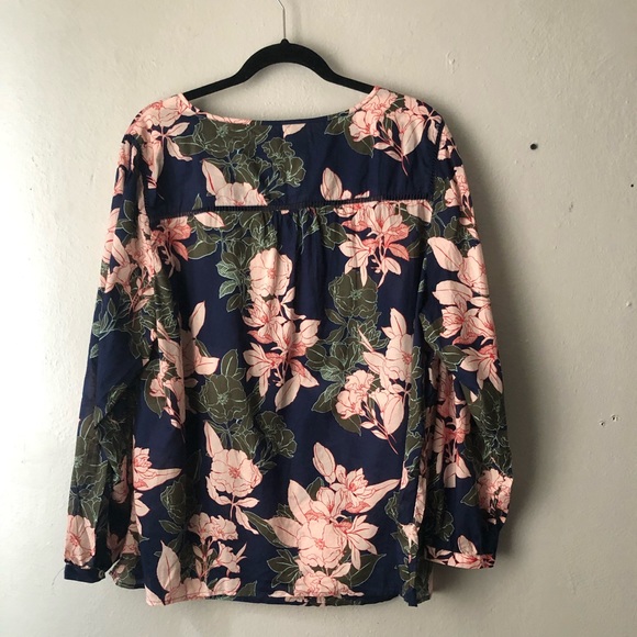 Talbots floral boho lightweight blouse 2x plus size 100% cotton - Picture 7 of 10